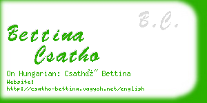 bettina csatho business card